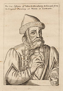 10400413
� Science Museum Pictorial
Johann Gutenberg, German printer and goldsmith, c 1660.