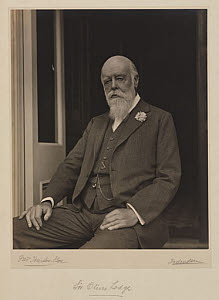 10401764
� Science Museum Pictorial
Sir Oliver Lodge, English physicist, c 1930.