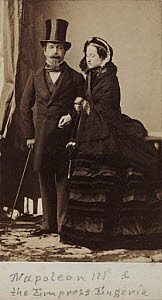 10401869
� Science Museum Pictorial
Napoleon III and the Empress Eugenie of France, c 1865.