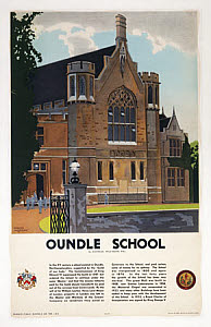 10174164
� NRM - Pictorial Collection
Oundle School, Northamptonshire, LMS poster c 1930s.