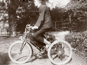 10326964
� Science Museum Archive
C S Rolls sitting on a de Dion tricycle, 1897.
