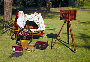 10243405
Wet-plate photographer's equipment, 1853.