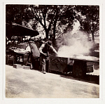 10428010
&copy; NMeM - Kodak Collection
Food stall at a fairground, c 1898.