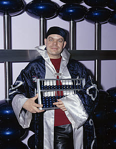 10326317
&copy; Science Museum
'Wizard' with giant abacus, Science Museum, London, June 2001.
