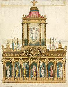 10422621
&copy; Science Museum Pictorial
�Ackermann's Transparency, Exhibited to commemorate the Peace, June 1814'.