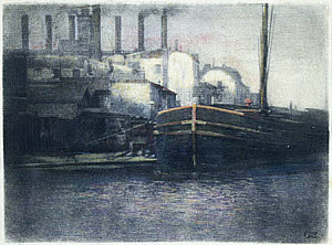 10462030
&copy; TBC / Royal Photographic Society
Barges on St. Martin canal, 1916.