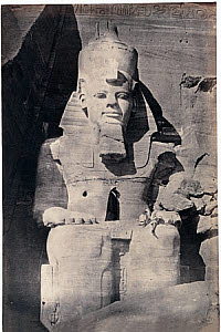 10459432
&copy; Royal Photographic Society
�Colossal figure of Rameses II at the grand temple in Abou Simbel�, 1857.