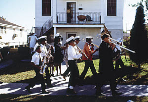 10458043
&copy; NMeM - Tony Ray-Jones
Fairview Baptist Church Marching Band, New Orleans, USA, 1971.