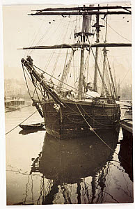 10428047
&copy; NMeM - Kodak Collection
Moored sailing ship, c 1905.