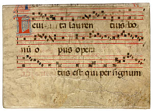10411848
&copy; Science Museum Library
Vellum binding from Ptolemy's �Almagest�, 1496.