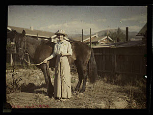 10458470
'Madaline Bradbury and   Chiketa  , Santa Barbara', c 1915.