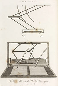 10436478
&copy; Science Museum Library
�Hawkins�s Machine for Writing, Drawing etc�, 1825.