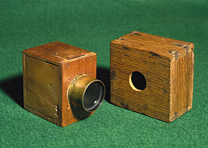10243382
Two W H F Talbot �mousetrap� cameras, c 1835.