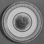 10245289
&copy; NMeM
Minton earthenware plate with photo-ceramic centre, 1882.