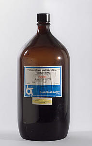 10446202
&copy; Science Museum
Two litre bottle of Chloroform and Morphine tincture B P C, 1960-1985.