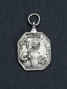 10325520
&copy; Science Museum
Silvered religious amulet worn as a pendant, 19th century.
