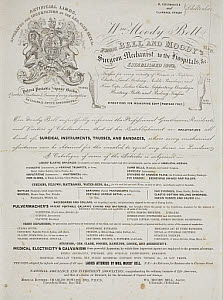 10415943
&copy; Science Museum
Bell and Moody�s promotional leaflet, c 1840s.
