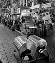 10415078
&copy; NMeM - Walter Nurnberg
Gravure printing machine used to print on aluminium sheets for packing, 1968.