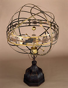 10212004
&copy; Science Museum
Large orrery with eight-day clock by Charles Butcher, 1733.