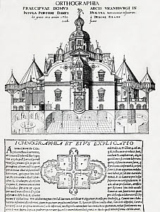 10197005
&copy; Science Museum
Tycho Brahe's Uraniborg Observatory, Denmark, 1602.