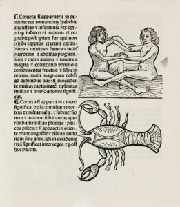10436805
&copy; Science Museum Library
Gemini, the twins and Cancer the crab, 1489.