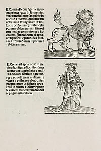 10436806
&copy; Science Museum Library
Leo the lion and Virgo the maiden, 1489.