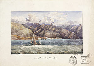 10422215
&copy; Science Museum Pictorial
Town of Santa Cruz, view from the water, Tenerife, May 22, 1828.