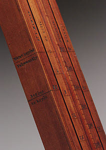 10413117
&copy; Science Museum
Detail of backing board for thermometer, c 1758.