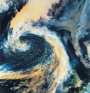 10299333
&copy; NASA
False colour picture of a cloud formation on Earth, 1978.