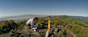 10464855
&copy; GNS Science
Geologist installing Global Positioning Satellite, New Zealand, 1996.