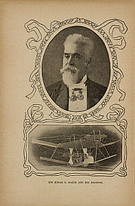 10436527
&copy; Science Museum Library
�Sir Hiram Maxim and his Machine�, 1902.