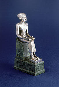 10284930
&copy; Science Museum
Statuette of Imhotep seated, Egyptian, 600-500 BC.