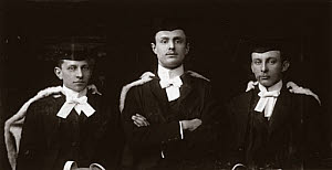 10327032
&copy; Science Museum Archive
C S Rolls (centre) with two college friends posing for a portrait, c 1895.