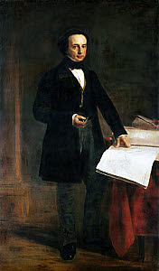 10282835
&copy; NRM - Pictorial Collection
Isambard Kingdom Brunel, English civil engineer, 1848.