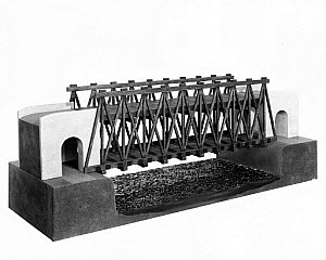10313947
&copy; Science Museum
Model of Leonardo da Vinci's timber road bridge, 1470-1520.