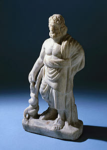 10284161
&copy; Science Museum
Asclepius, marble statuette, Greek, 400-200 BC.