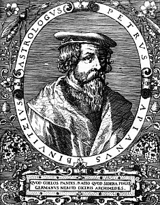 10300372
&copy; Science Museum
Peter Bienewitz Apian, mathematician, astronomer and geographer, c 1540.