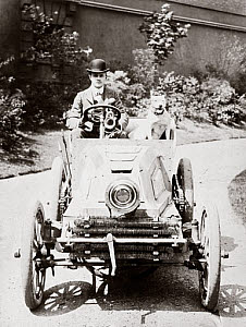 10327474
&copy; Science Museum Archive
C S Rolls behind the wheel of his 24 hp Mors motor car, 1902.