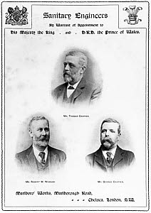 10240876
&copy; Science Museum Pictorial
Thomas Crapper, English plumber, 1902.