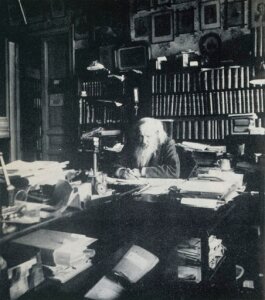 10323881
&copy; Science Museum Archive
Dmitry Ivanovich Mendeleyev, Russian chemist, in his office, 1903.