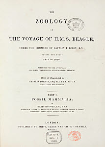 10425490
&copy; Science Museum Library
Title page to 'The Zoology of the Voyage of HMS Beagle', 1840.