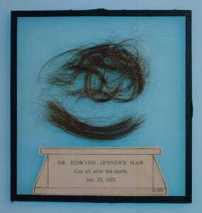 10287491
&copy; Science Museum
Sample of Edward Jenner's hair, 1823.