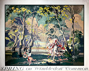 10173402
&copy; NRM - Pictorial Collection
'Spring on Wimbledon Common', London Underground poster, 1935.