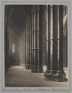 10456005
&copy; TBC / Royal Photographic Society
�Westminster Abbey - The South Nave, aisle and across nave�, 1911.