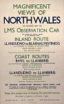 10172221
Magnificent Views of North Wales', LMS notice c 1930s.