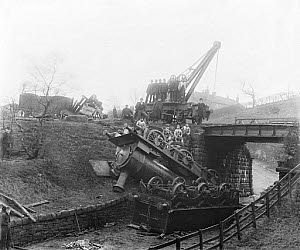 10444631
&copy; National Railway Museum
Railway accident, c 1890.