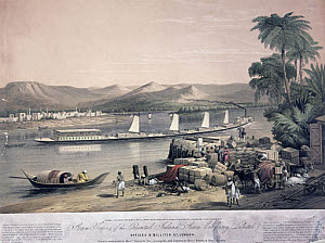 10318637
&copy; Science Museum Pictorial
'Steam Trains of the Oriental Steam Company' , India, 1858.