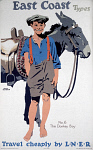 10170851
&copy; NRM - Pictorial Collection
'East Coast Types, No 6 - The Donkey Boy', LNER poster, 1923-1947.