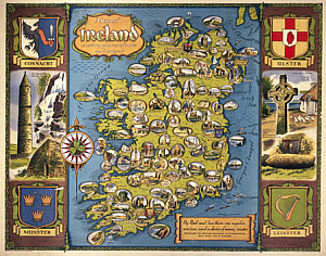 10173652
&copy; NRM - Pictorial Collection
Map of Ireland, BR poster, c 1950s.