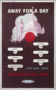 10174155
&copy; NRM - Pictorial Collection
Away for a Day - Book Here and Now', BR (WR) poster, 1949.